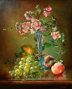KENNEDY Cecil 1905-1997,a still life of flowers in a bulbous glass vase wi,John Nicholson 2024-01-24
