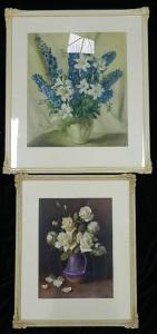 KENNEDY Cecil 1905-1997,Lilies & Delphiniums + White Roses,Theodore Bruce AU 2016-09-25