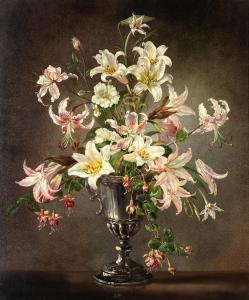 KENNEDY Cecil 1905-1997,Still life of lilies, fuchsias and Japanese anemones,Bonhams GB 2024-03-13