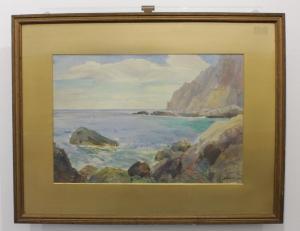KENNEDY Cedric J 1898-1968,coastal view with cliffs,20th century,Henry Adams GB 2022-08-18