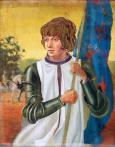 KENNEDY Derek 1900-1900,Joan of Arc holding a flag,Capes Dunn GB 2016-02-23