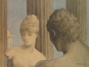 KENNEDY Norman 1895-1975,Statues by Columns,Rachel Davis US 2018-02-10