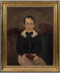 KENNEDY William W. 1817-1870,Portrait of a Boy Seated on an Empire Sofa with a ,Skinner 2020-04-13