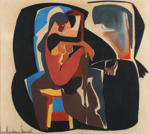 KENNETH Abendana Spencer 1929-2005,Cubist Figure Study,Tooveys Auction GB 2023-05-17