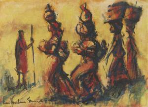KENNETH Abendana Spencer 1929-2005,Four walking women,Rosebery's GB 2024-06-11