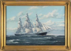 KENNEY Charles Fran 1919-2014,Ship under sail,Eldred's US 2023-08-16