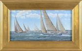 KENNEY Charles Fran 1919-2014,Yachting off the coast,Eldred's US 2019-08-07