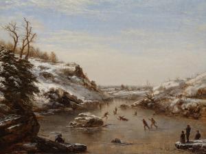 KENSETT John Frederick 1816-1872,Winter Sports,1848,Sotheby's GB 2024-01-19