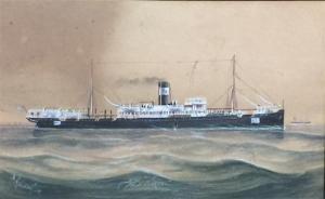 KENSINGTON Ch,SS Wakool, Blue Anchor Line,1905,Theodore Bruce AU 2018-03-25