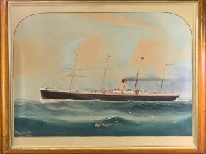 Kensington Charles 1884-1920,the SS Virginian at sea,1894,Rogers Jones & Co GB 2021-08-03