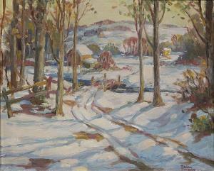 KENT Frank Ward 1912-1977,Winter on the Farm,Clars Auction Gallery US 2015-10-18