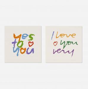 KENT Mary Corita 1918-1986,i love you very; yes to you (two works),1971,Wright US 2024-04-18