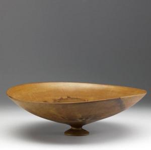 KENT RON,footed turned wood bowl with asymmetric rim,1994,Rago Arts and Auction Center 2009-10-24