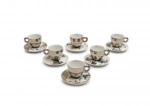KENTRIDGE William 1955,Illy Cappuccino Cups and Saucers, six,Strauss Co. ZA 2024-04-15