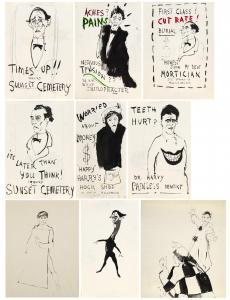 KEOGH Tom 1921-1980,Affiches d'humour noir (i à vii) et Études diverse,1956,Christie's GB 2023-04-07