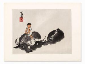 KERAN LI 1907-1989,Boy with Water Buffalos,Auctionata DE 2014-12-12