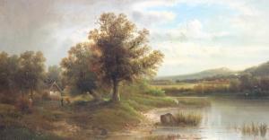 Kerman E 1900-1900,A river landscape,Bellmans Fine Art Auctioneers GB 2018-04-18