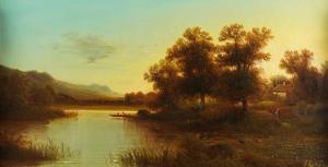 Kerman E 1900-1900,River landscape at noon,Bellmans Fine Art Auctioneers GB 2024-02-19