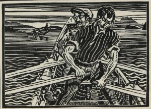 KERNOFF Harry Aaron 1900-1974,ROWING A CURRACH,Ross's Auctioneers and values IE 2024-04-17