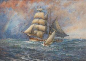 KERR George Cochran 1876-1906,Sailing vessels in a stiff breeze,Bonhams GB 2010-09-07