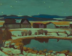 KERR Illingworth Holey 1905-1989,The Pond at Night,1988,Heffel CA 2024-03-28