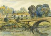 kerr mcarthur james 1900-1900,Landscape with houses by a bridge over a canal,Rosebery's 2016-02-06