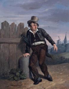 KERREMANS Wilhelmus Jacobus 1828-1889,A vagabond resting by a fence,Tennant's GB 2022-09-16