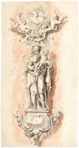 KERRICX Willem 1652-1719,STUDY FOR A PILLAR STATUE OF THE VIRGIN AND CHILD ,Sotheby's GB 2020-01-29
