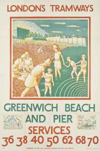 KESTELMAN Morris 1905-1988,LONDON’’’’S TRAMWAYS, GREENWICH BEACH AND PIER,1925,Christie's 2015-06-04