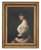 KESZTHELYI Alexander S 1874-1953,Portrait of a Woman in a Black Hat,New Orleans Auction 2022-10-08