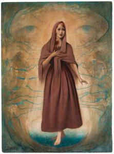 KESZTHELYI Alexander S,Woman in a surrealist composition,1949,John Moran Auctioneers 2020-01-26