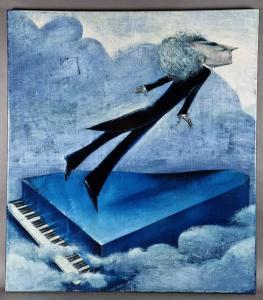 KETELSLEGERS Robert 1939,Le piano bleu,Legros BE 2023-02-09