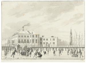 KEUN Hendrik Keune,The IJ in winter with skaters near the Nieuwe Stad,1769,Christie's 2018-12-06