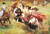 KEWEI WANG 1949,PLAYING POLO,33auction SG 2010-10-08