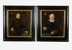 KEY Adriaen Thomasz II 1544-1590,Portraits of a couple,1592,Deutsch AT 2019-04-09