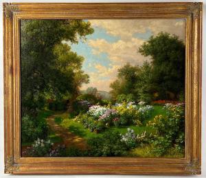 KEY John Ross 1832-1920,a country garden,CRN Auctions US 2022-11-06