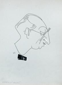 KEY Willy 1900-1973,Caricature of Igor Stravinsky,Cheffins GB 2015-04-30