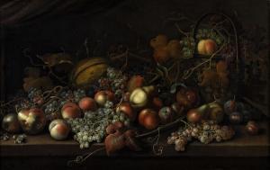 KEYSE Thomas 1720-1800,A melon, peaches, grapes, plums and other fruit wi,Bonhams GB 2016-07-06