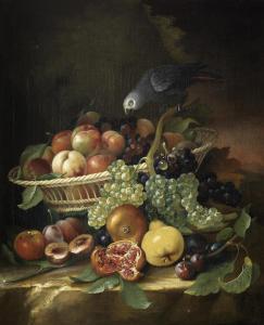 KEYSE Thomas 1720-1800,Pomegranates, plums, grapes and a basket of fruit ,Bonhams GB 2017-04-06