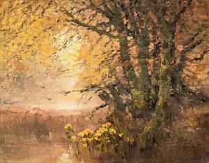 KEZDY KOVACS Lazlo 1864-1942,Autumn forest,Nagyhazi galeria HU 2020-09-15