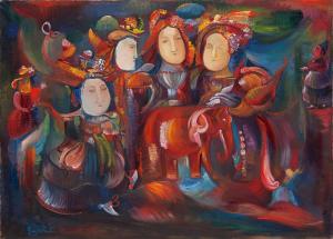 KHACHATRIAN Gayaneh Levonovna,Red Elephant and Fairytale Actresses,2007,Shapiro Auctions 2013-02-16
