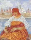 KHACHURA FALILEEVA Ekaterina,Mother and Child in front of the Kremlin,Christie's 2003-04-11