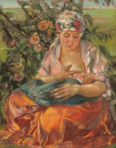 KHACHURA FALILEEVA Ekaterina 1886-1948,Motherhood,MacDougall's GB 2024-04-10