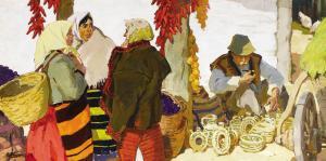 khaikin r,Market Scene,1957,Heritage US 2008-11-14