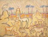 KHALIL Mahmoud 1929-1955,EGYPTIAN NAVIRE DU DÉSERT,1949,Sotheby's GB 2017-04-25