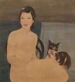 KHANG NGUYEN 1912-1984,Lady with a Cat,1940,Christie's GB 2018-11-25