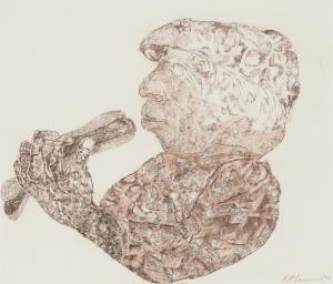KHANNA Krishen 1925,Untitled (Man Eating Hotdog),1993,Christie's GB 2024-03-27