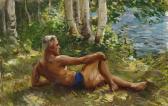 KHARITONOV Nikolai Vasilievich 1880-1944,reclining man in swimming trunks,Bonhams GB 2005-11-28