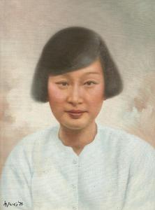 KHAY BENG HO 1934-1986,Chinese Lady,1977,Henry Butcher MY 2016-11-06