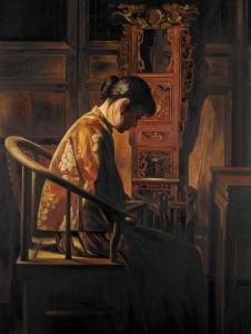 KHAYMARN rukying 1900-2000,Femme assise dans un intérieur,2008,Massol FR 2015-03-30